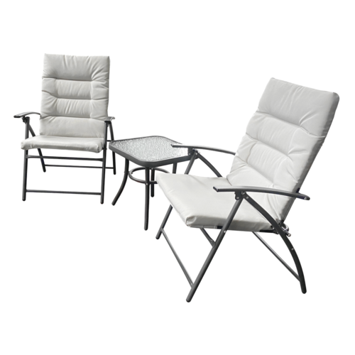 Set de grădină 1+2, gri/gri închis, MUSON