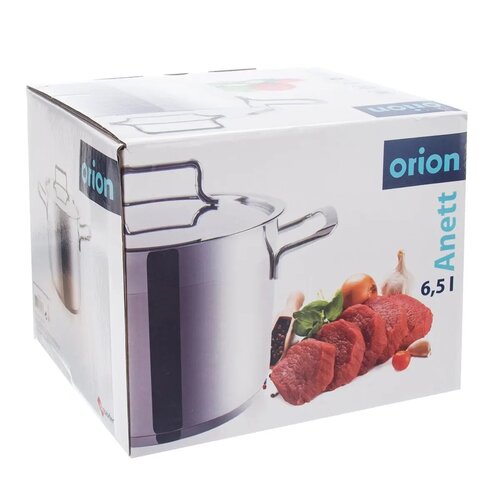 Oală din oțel inoxidabil cu capac Orion Anett 6,5 l