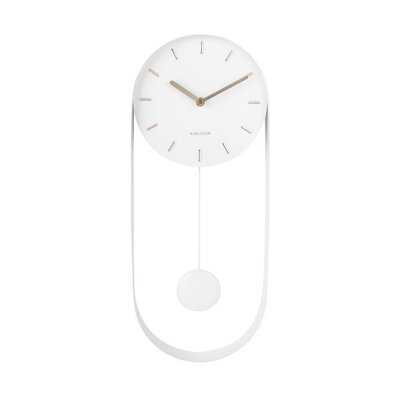Karlsson 5822WH Designové kyvadlové nástěnné hodiny , 50 cm