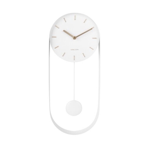 Karlsson 5822WH Designové kyvadlové nástěnné hodiny , 50 cm