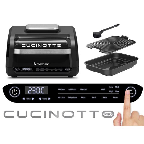 Beper P101FRI081 friteuză multifuncțională cu aercald Cucinotto Pro