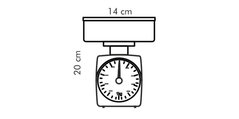 Tescoma mechanische Küchenwaage Accura 2 kg, Weiß