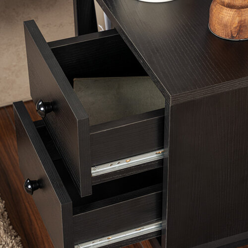 Nočný stolík Glimmer Wood Black