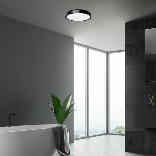 Rabalux 71253 koupelnové stropní LED svítidlo Samira 35 cm, černá