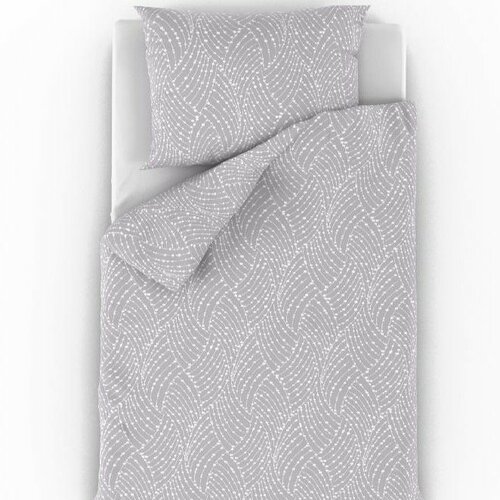 Kvalitex Pościel bawełniana Nordic Astra szary, 140 x 200 cm, 70 x 90 cm