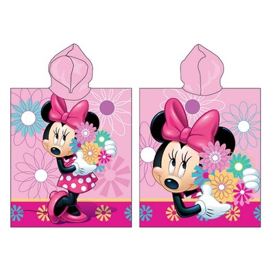 Jerry Fabrics Ponczo dziecięce Minnie Flower 018, 50 x 115 cm