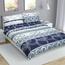 Bellatex Krepp-Bettwäsche Kreise Blau-grau, 200 x 220 cm, 2 St. 70 x 90 cm