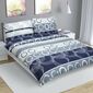 Bellatex Krepp-Bettwäsche Kreise Blau-grau, 200 x 220 cm, 2 St. 70 x 90 cm