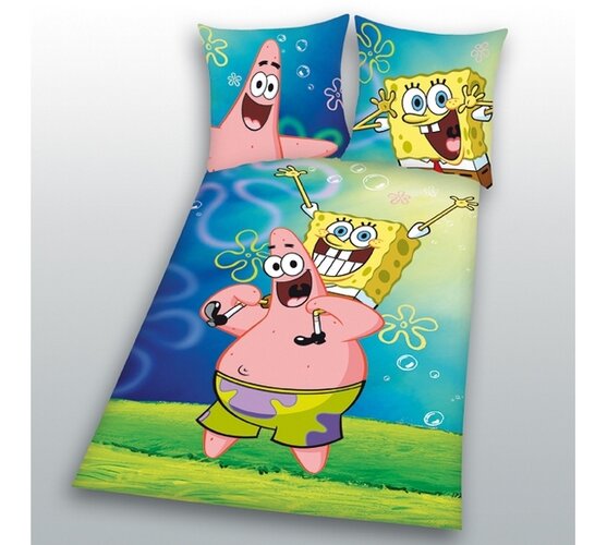 Detské obliečky Spongebob výlet, 140 x 200 cm, 70 , viacfarebná, 140 x 200 cm, 70 x 90 cm