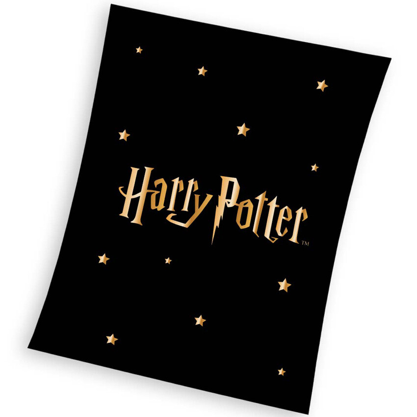 Carbotex Kocyk dziecięcy Harry Potter Gold Stars,130 x 170 cm