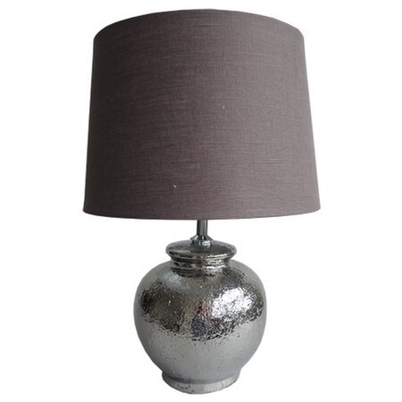 StarDeco Stolní lampa stříbrná, 45 cm