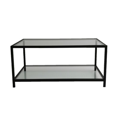 Couchtisch Astra Black mit dunklem Glas