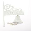 Dzwonek żeliwny do zawieszenia Welcome, 17 x 21 x 9 cm