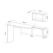 Schreibtisch Tiff White and Oak