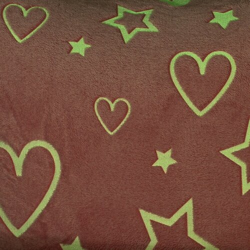 Hanorac imitație de blăniță 4Home Hearts, fluorescent, uni S, 70 x 70 cm