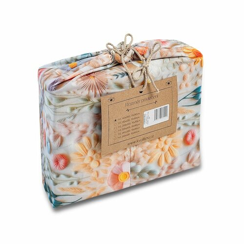 Kvalitex 5D бавовняна постільна білизна Польові квіти, 140 × 200 см, 70 × 90 см