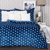 4Home Bettwäsche Mikroflanell Stars blau, 140 x 220 cm, 70 x 90 cm