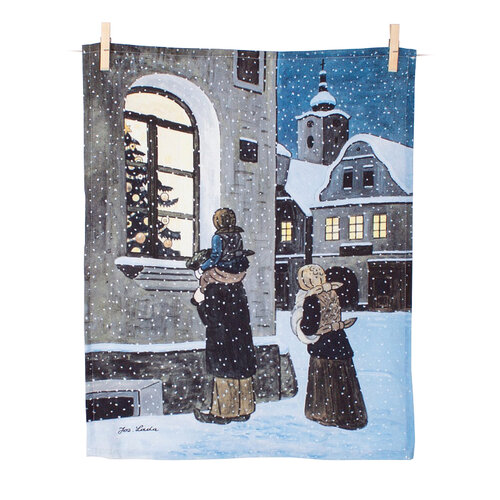 Matějovský Küchentücher Josef Lada-Winter, 50 x 64 cm, 2er-Satz