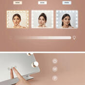 Kosmetické zrcadlo GLOW Frame se stmívatelným LED osvětlením a USB