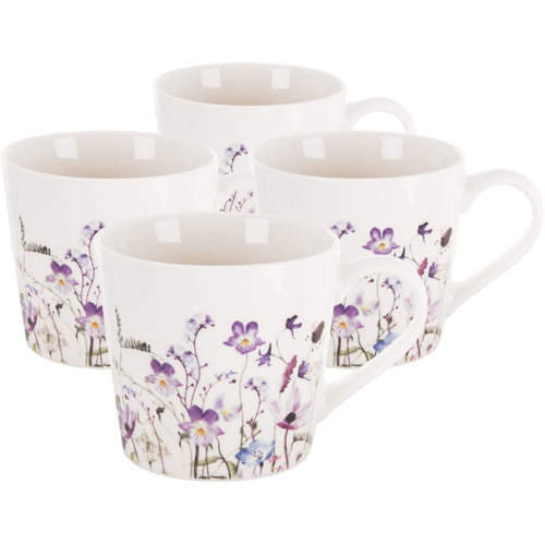 Set 4 căni de porțelan Orion Pajiște 430 ml