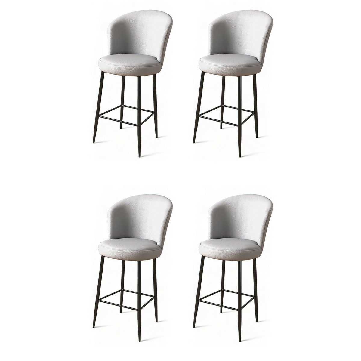 Sada barových židlí Uras Grey, 4 ks, 4 ks