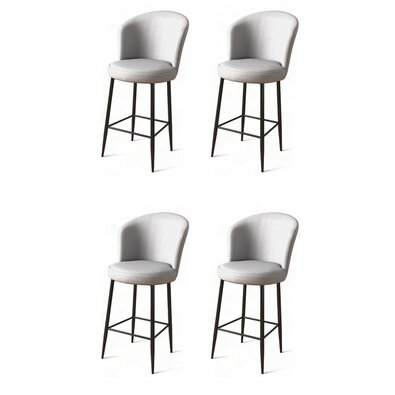 Barstuhl-Set Uras Grey, 4 Stück