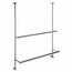 SAPHO 1301-09 Suport de prosoape suspendat pentruparavan de duș 60 x 73 x 12,5 cm, argintiu