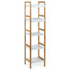 Raft din bambus cu 5 rafturi, 128 cm