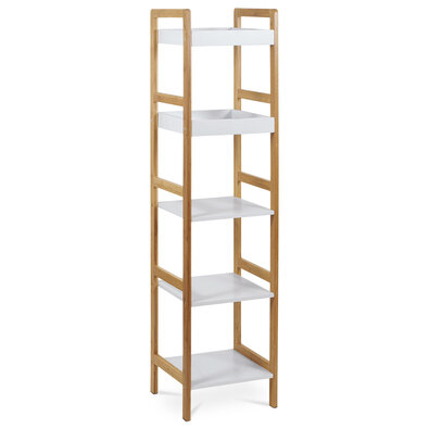 Raft din bambus cu 5 rafturi, 128 cm