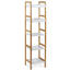 Raft din bambus cu 5 rafturi, 128 cm