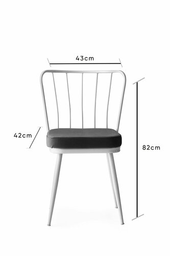 Sada jídelních židlí Yildiz White, 2 ks