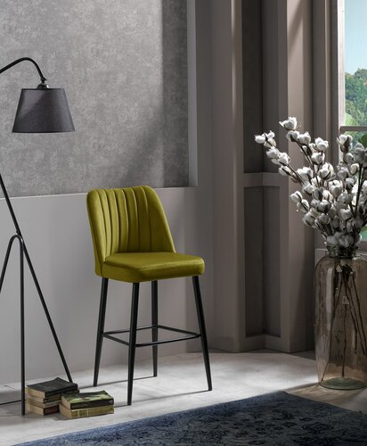 Set de scaune de bar Vento Green and Black, 4 buc.