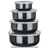 Banquet Set smaltovaných skodelic METALLIC Black,8 kos