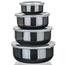 Banquet Set smaltovaných skodelic METALLIC Black,8 kos