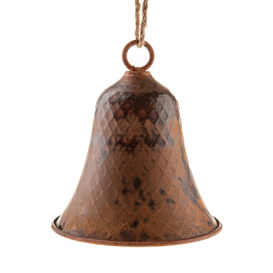 Clopoțel metalic suspendat 17 cm, culoare cupru,rustic