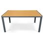 Autronic Masă de grădină, metal, polywood, maro ,AZT-S1215 OAK