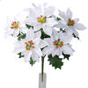 Umetna božična poinsettia bela, 30 cm