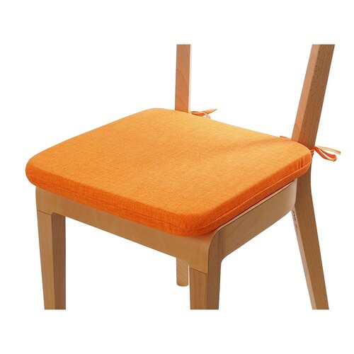 Pernă de scaun B.E.S. Petrovice cu șnururi, portocaliu, 40 x 40 cm