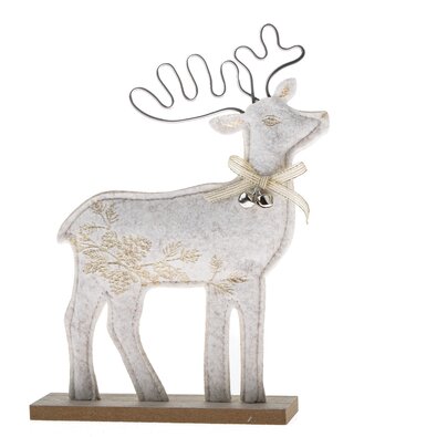 Ozdoba świąteczna Renifer z dzwonkiem, 16 x 22 x 5 cm