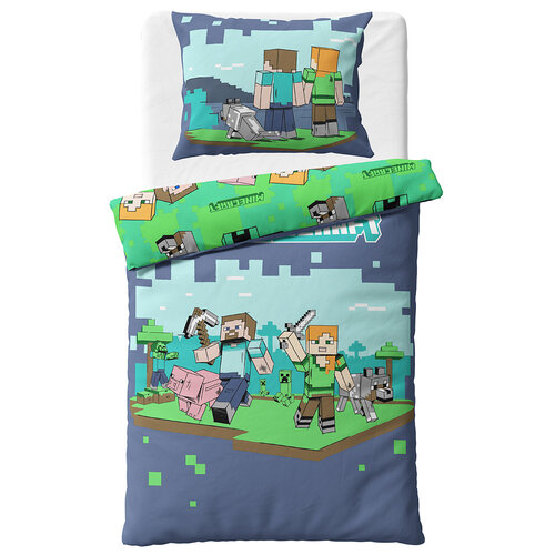 Pościel dziecięca Minecraft Vzhůru do Boje, 140 x200 cm, 70 x 90 cm