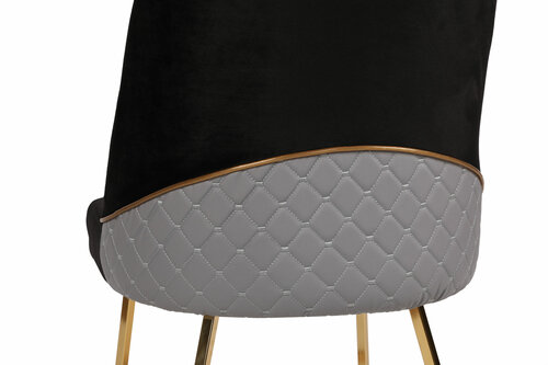 Set de scaune de sufragerie Madrid Black and Gold, 4 buc.