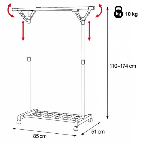 Stojan na oblečenie 84521 BK, čierna