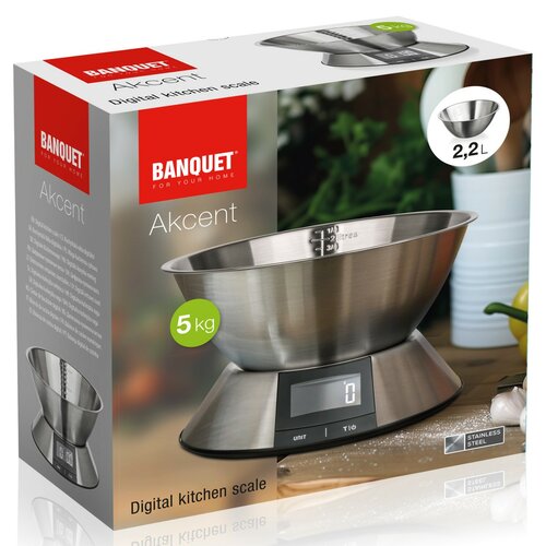 Banquet Digitale Küchenwaage AKCENT 5 kg, 2200 ml