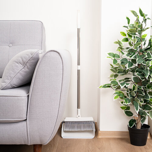 4Home Besen und Kehrschaufel mit Stiel Faulenzer