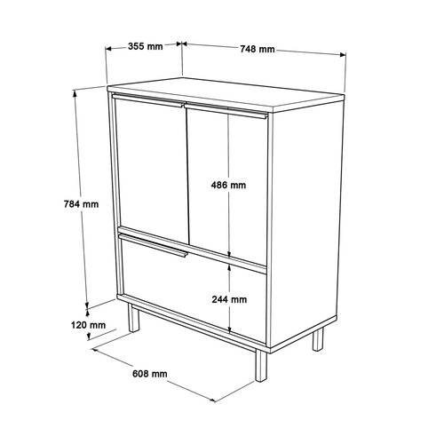 Küchenschrank Walnut