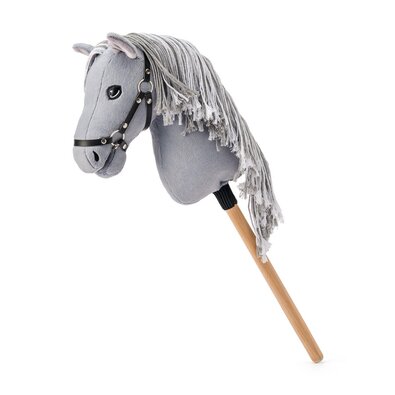 Faunica Hobby horse Apollo, szürke ló rúdon,zsinór sörény