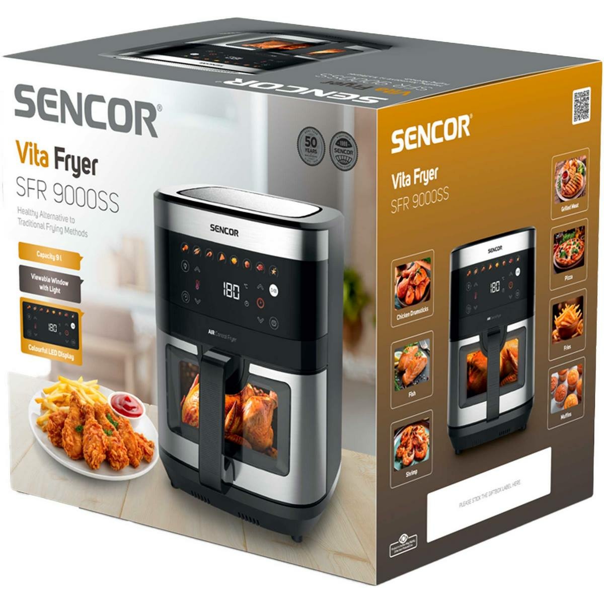 Sencor SFR 9000SS teplovzdušná fritéza