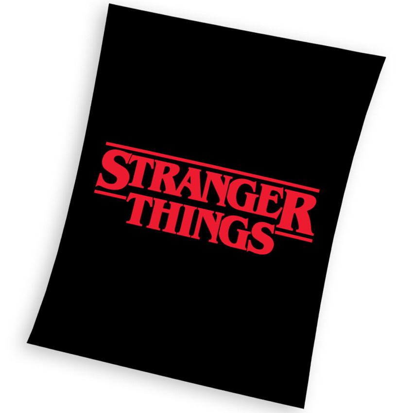 Carbotex Kocyk dziecięcy Stranger Things Black,130 x 170 cm