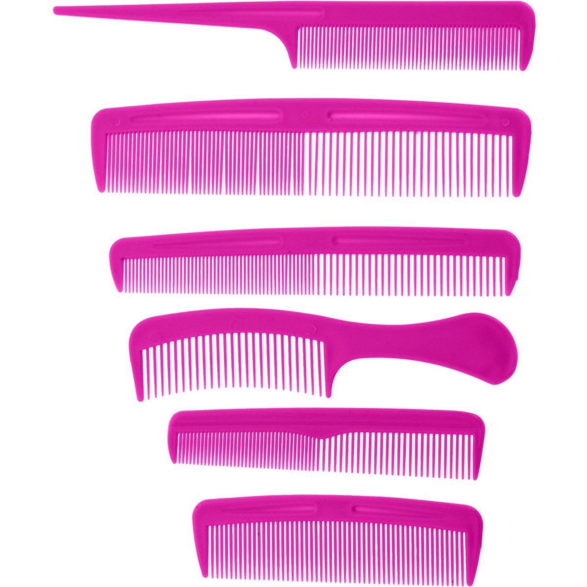 Sada hrebeňov Combs ružová, 6 ks