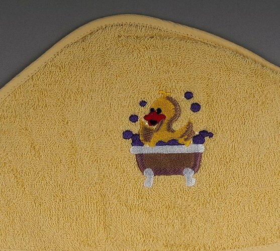 Froté dětská osuška s kapucí žlutá, 75 x 75 cm